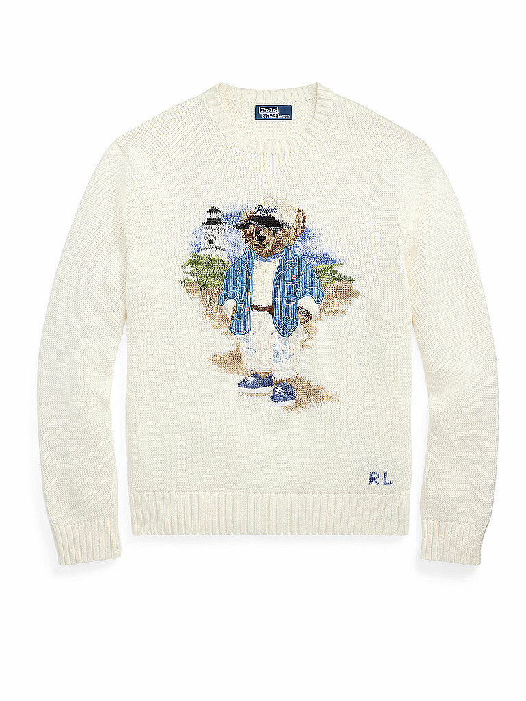 POLO RALPH LAUREN Pullover  weiss | L von Polo Ralph Lauren