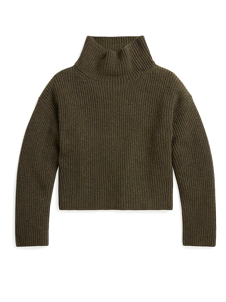 POLO RALPH LAUREN Rollkragenpullover Cropped Fit olive | L von Polo Ralph Lauren