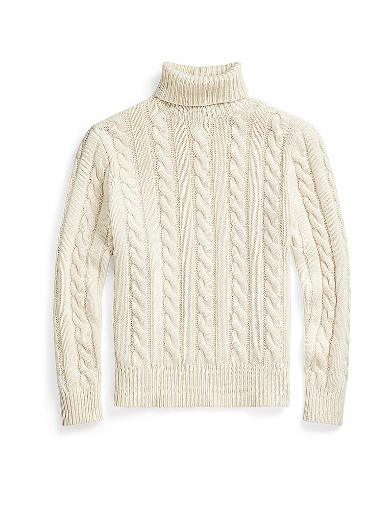 POLO RALPH LAUREN Rollkragenpullover creme | L von Polo Ralph Lauren