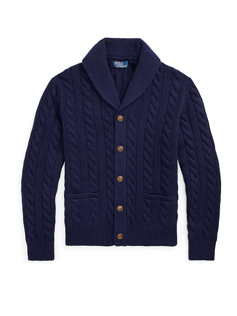 POLO RALPH LAUREN Strickjacke dunkelblau | L von Polo Ralph Lauren