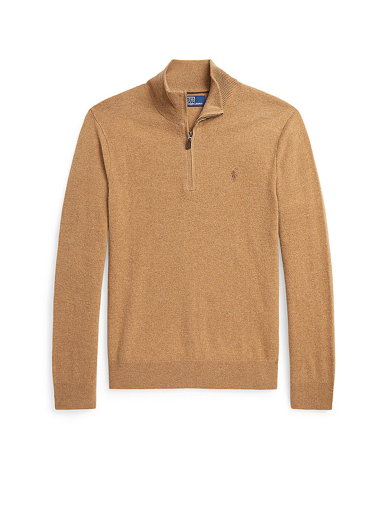 POLO RALPH LAUREN Troyer Pullover Regular Fit camel | L von Polo Ralph Lauren