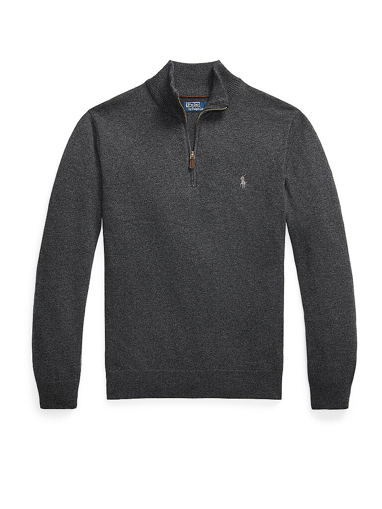 POLO RALPH LAUREN Troyer Pullover Regular Fit grau | L von Polo Ralph Lauren