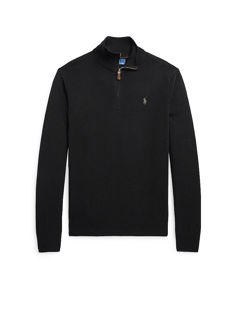 POLO RALPH LAUREN Troyer Pullover Regular Fit schwarz | L von Polo Ralph Lauren