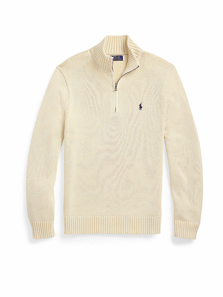 POLO RALPH LAUREN Troyer Pullover beige | L von Polo Ralph Lauren