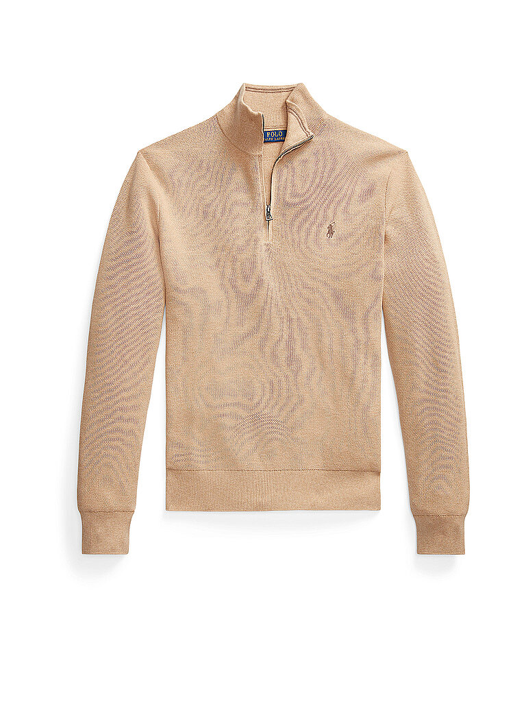 POLO RALPH LAUREN Troyer Pullover  camel | XL von Polo Ralph Lauren