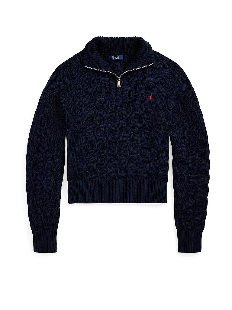 POLO RALPH LAUREN Troyer Pullover dunkelblau | L von Polo Ralph Lauren