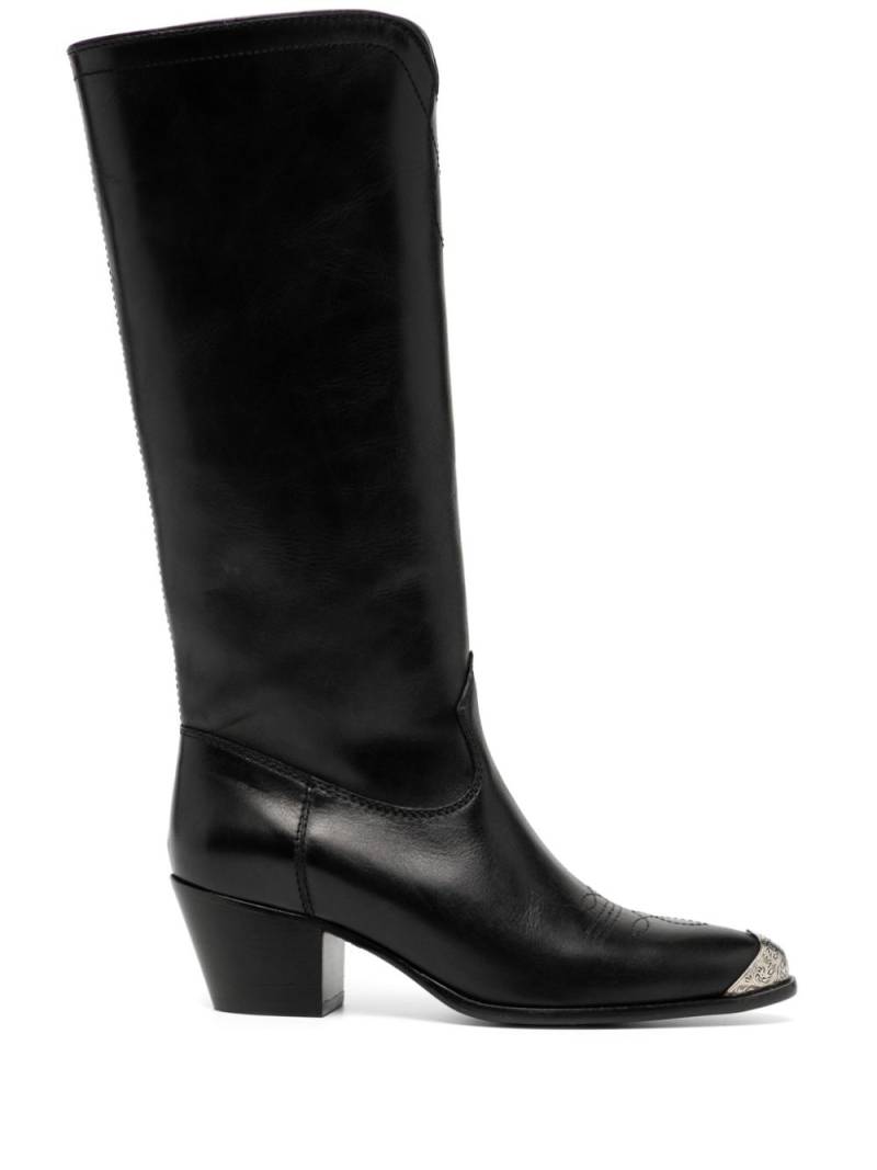 Polo Ralph Lauren 55mm metal-toecap leather boots - Black von Polo Ralph Lauren