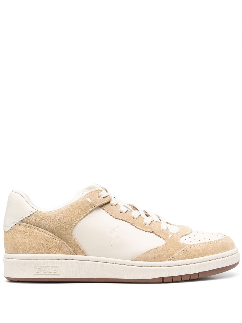 Polo Ralph Lauren Court leather-suede sneakers - Neutrals von Polo Ralph Lauren