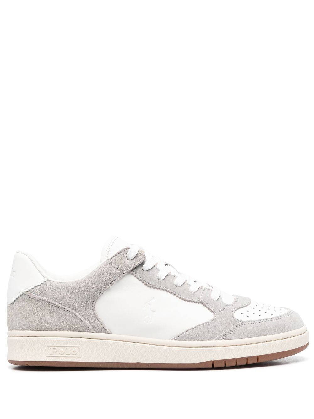 Polo Ralph Lauren Court leather-suede sneakers - White von Polo Ralph Lauren