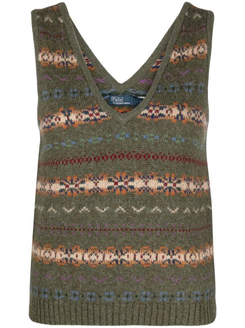 Polo Ralph Lauren Fair Isle sleeveless jumper - Green von Polo Ralph Lauren