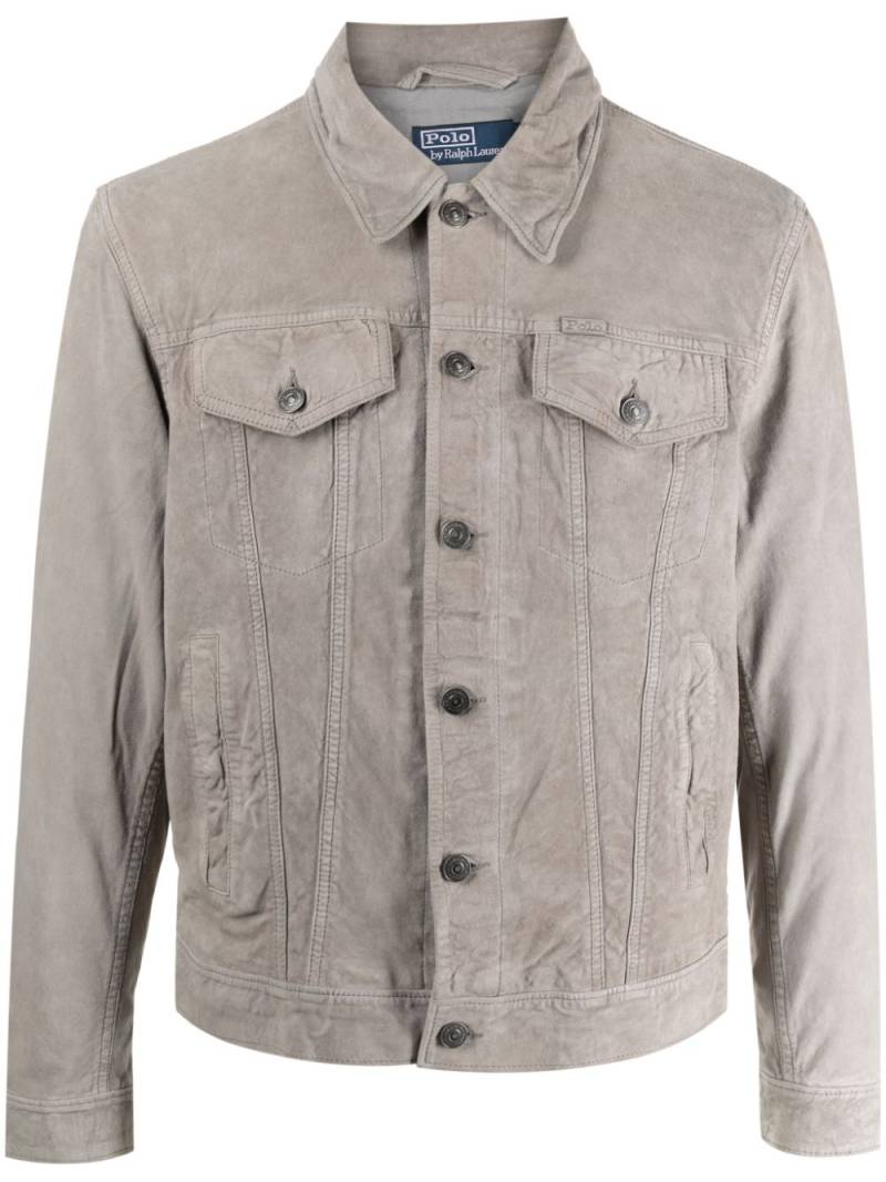 Polo Ralph Lauren Icon suede trucker jacket - Grey von Polo Ralph Lauren