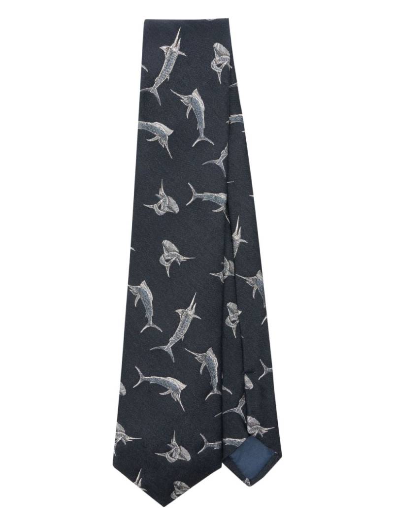 Polo Ralph Lauren Marlin-print tie - Blue von Polo Ralph Lauren