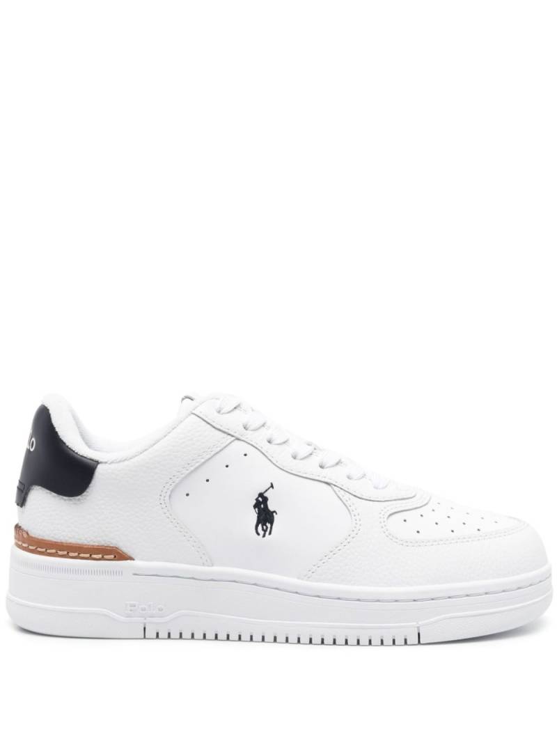 Polo Ralph Lauren Masters leather sneakers - White von Polo Ralph Lauren