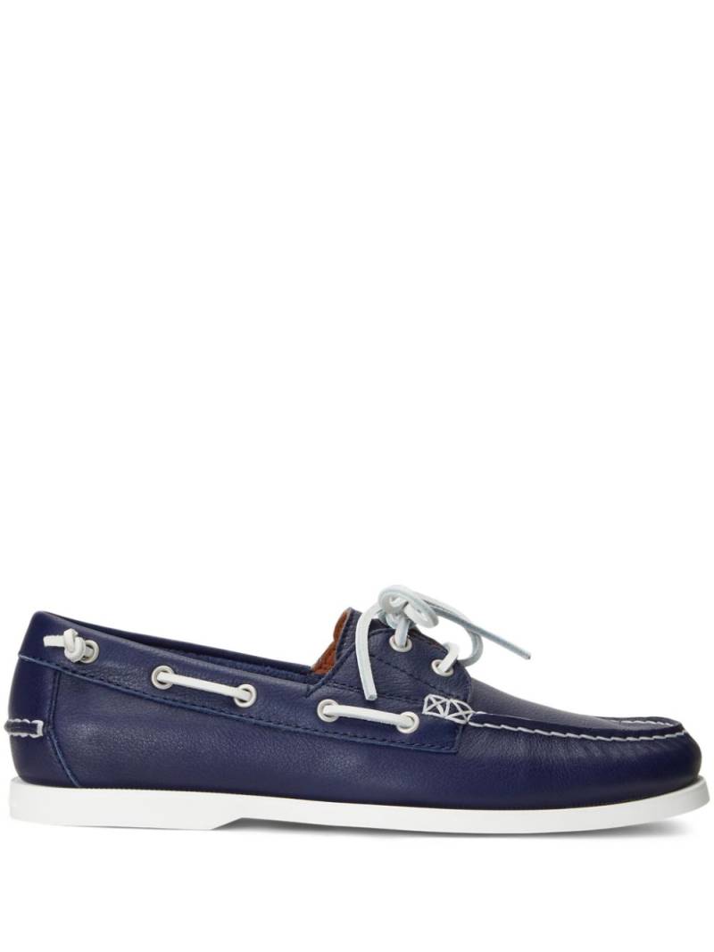 Polo Ralph Lauren Merton leather boat shoes - Blue von Polo Ralph Lauren