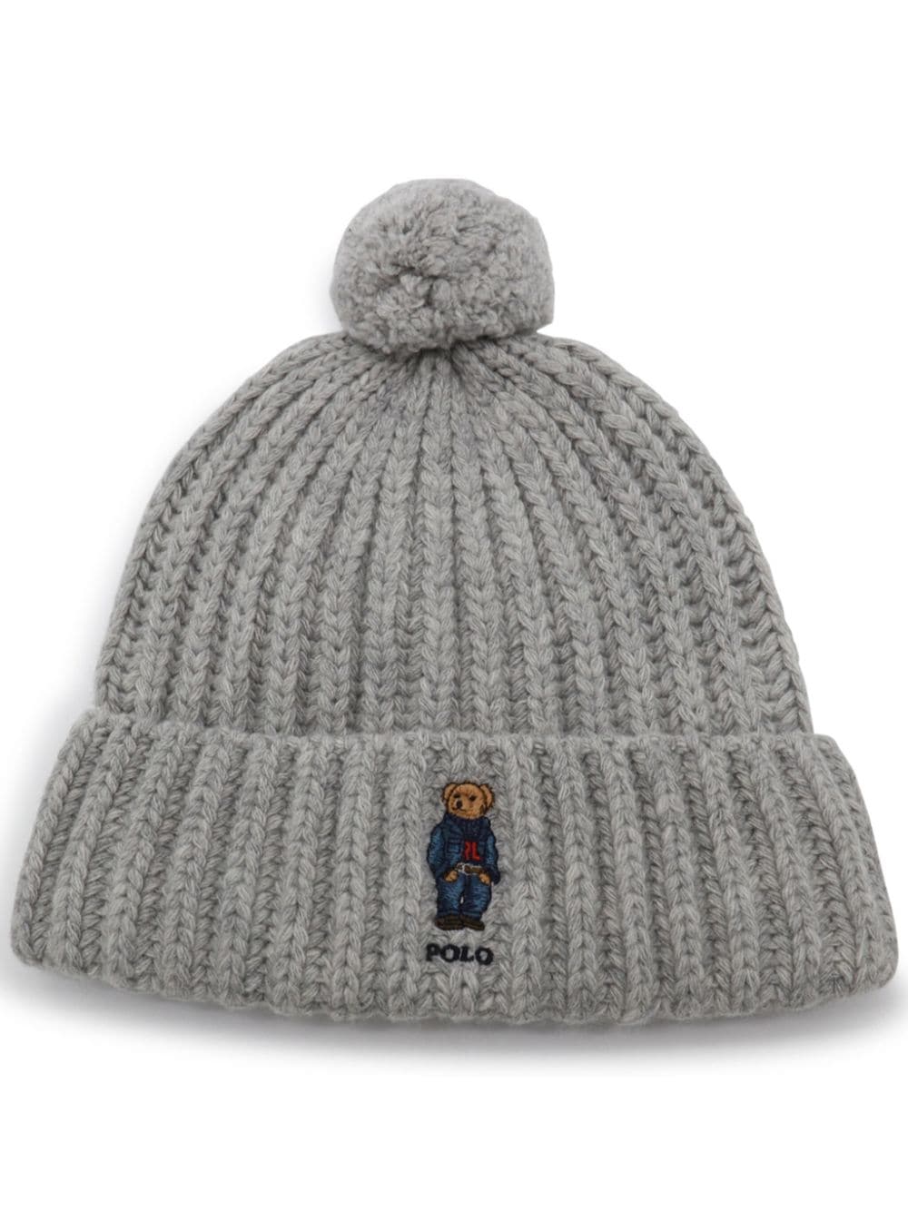 Polo Ralph Lauren Polo Bear-embroidered beanie - Grey von Polo Ralph Lauren