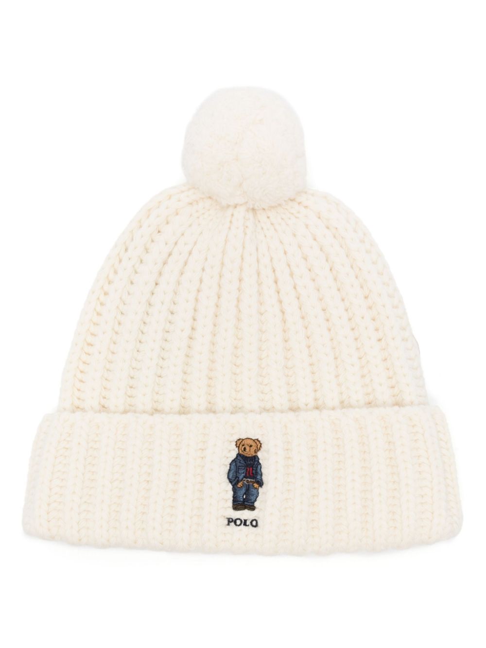 Polo Ralph Lauren Polo Bear-embroidered beanie - White von Polo Ralph Lauren