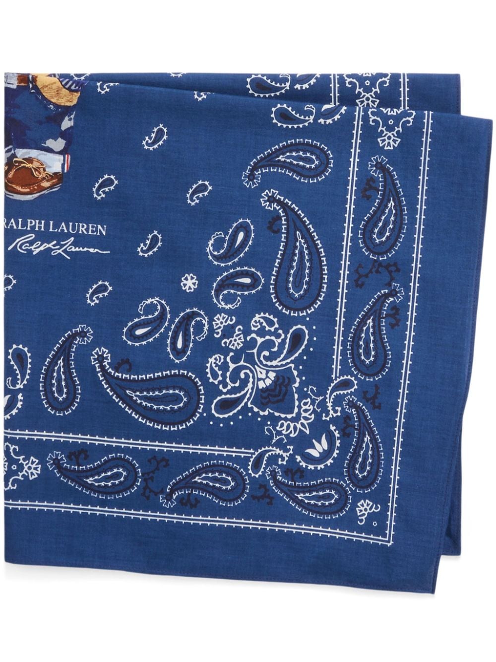 Polo Ralph Lauren Polo Bear-print cotton bandana - Blue von Polo Ralph Lauren