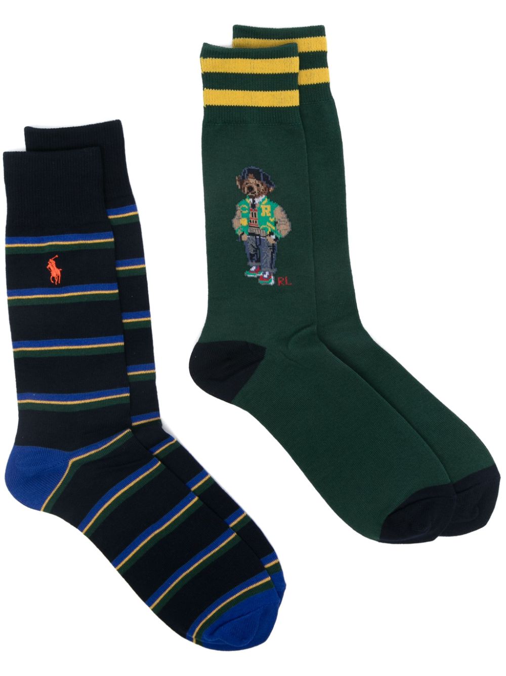 Polo Ralph Lauren Polo Bear socks (pack of two) - Green von Polo Ralph Lauren