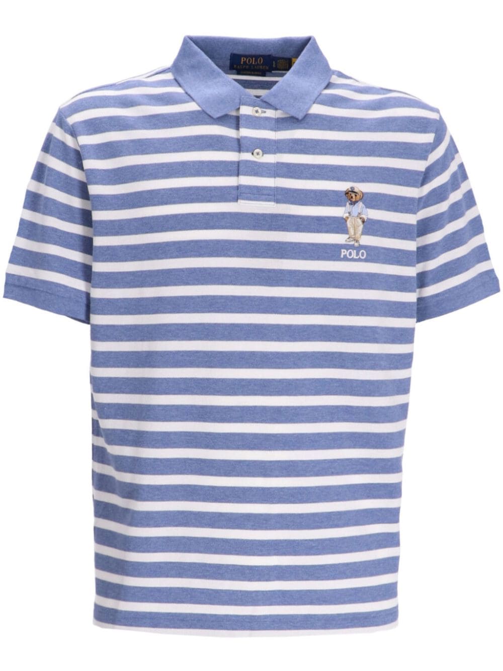 Polo Ralph Lauren Polo Bear striped polo shirt - Blue von Polo Ralph Lauren