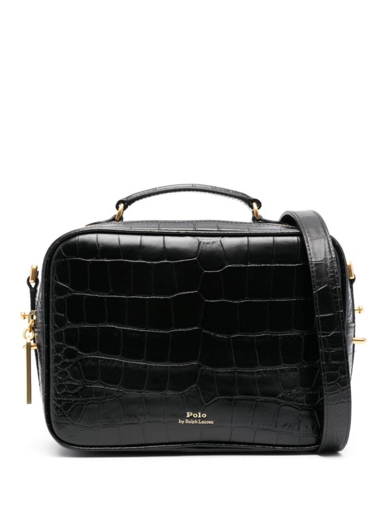 Polo Ralph Lauren Polo ID leather bag - Black von Polo Ralph Lauren