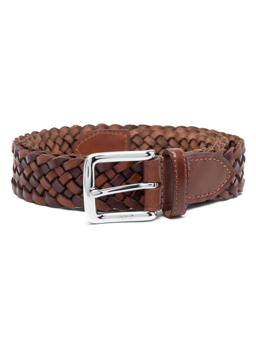 Polo Ralph Lauren Polo Pony braided leather belt - Brown von Polo Ralph Lauren