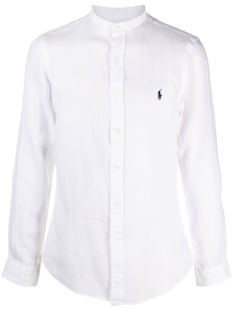 Polo Ralph Lauren Polo Pony collarless shirt - White von Polo Ralph Lauren