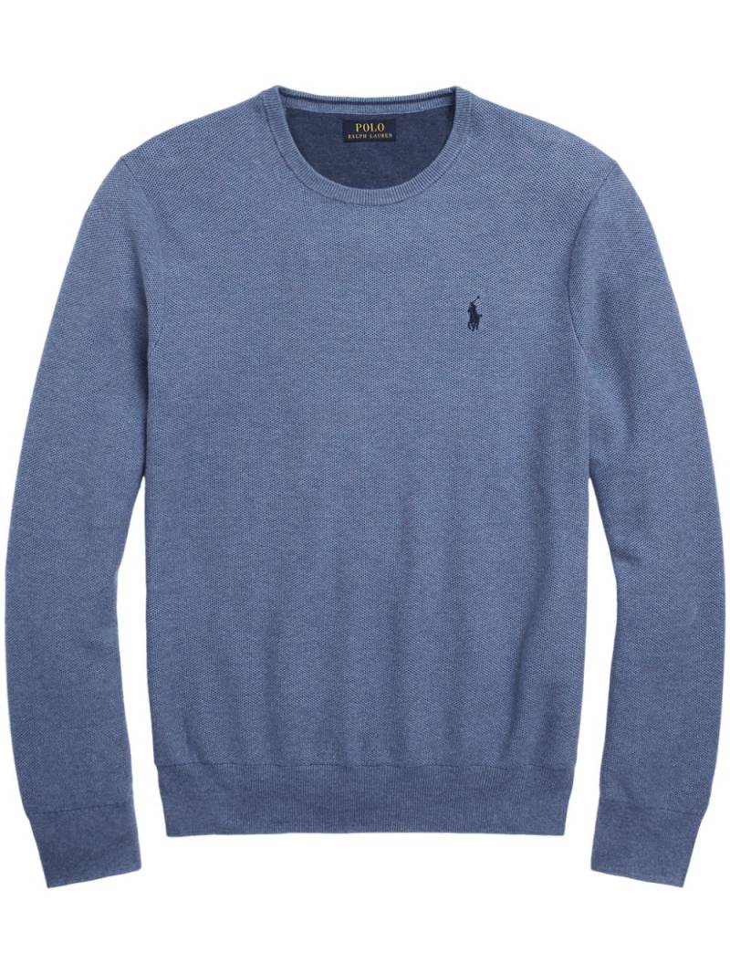 Polo Ralph Lauren Polo Pony cotton-blend jumper - Blue von Polo Ralph Lauren