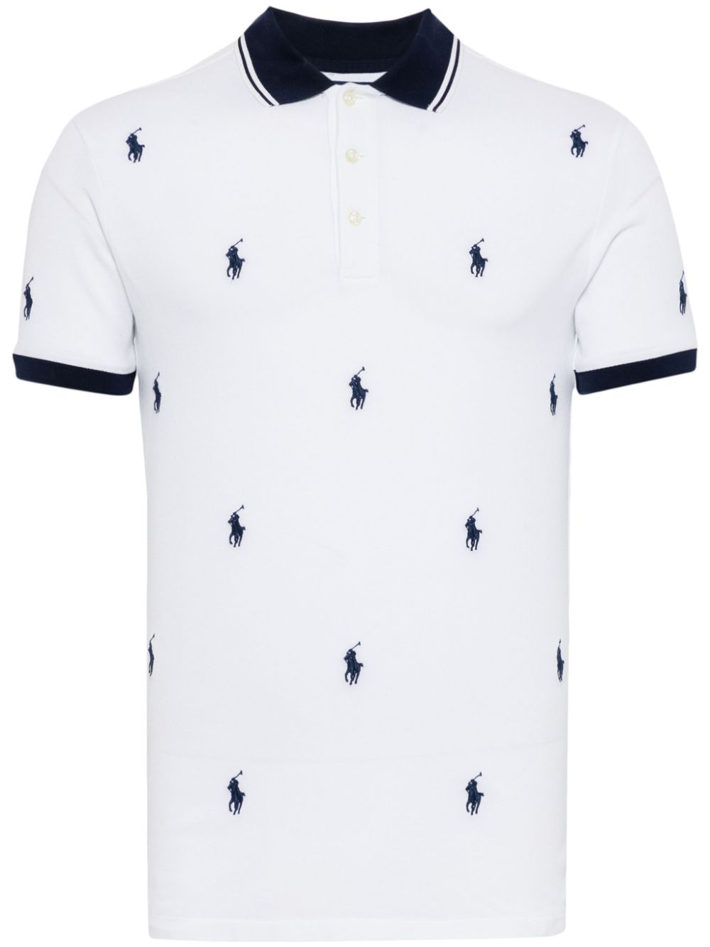 Polo Ralph Lauren Polo Pony cotton-blend polo shirt - White von Polo Ralph Lauren