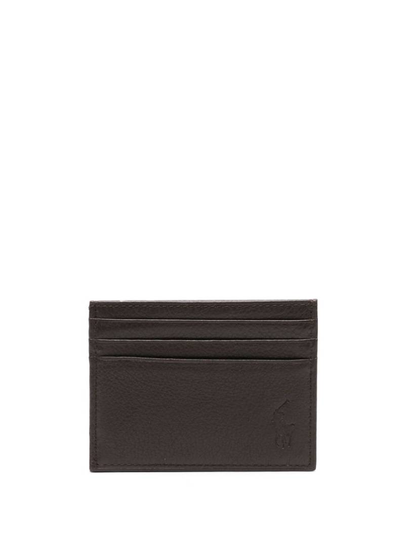 Polo Ralph Lauren Polo Pony-debossed leather cardholder - Brown von Polo Ralph Lauren