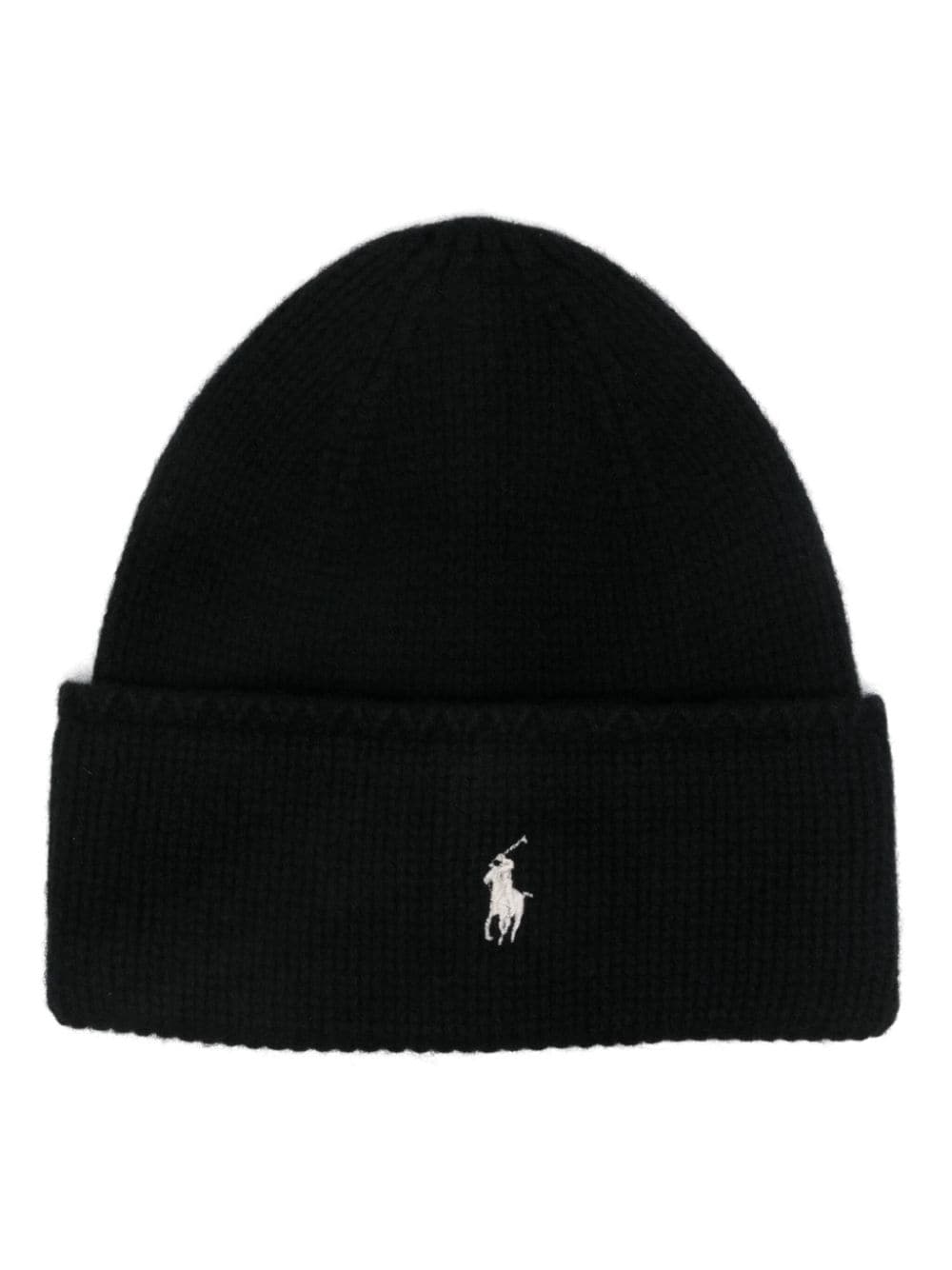 Polo Ralph Lauren Polo Pony-embroidered beanie hat - Black von Polo Ralph Lauren