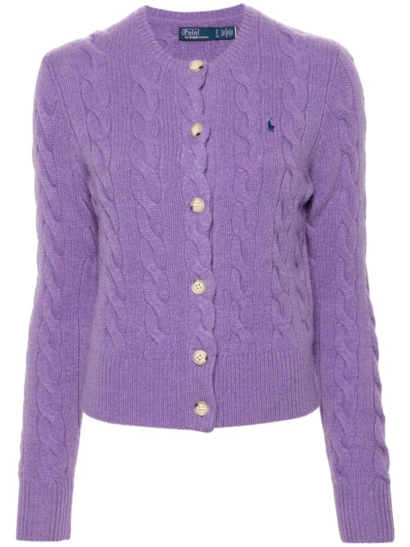 Polo Ralph Lauren Polo Pony-embroidered cardigan - Purple von Polo Ralph Lauren