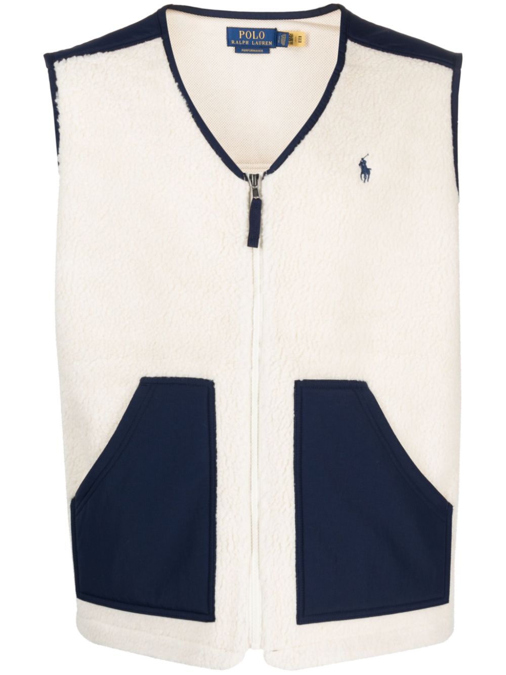 Polo Ralph Lauren Polo Pony-embroidered colour-block gilet - Neutrals von Polo Ralph Lauren