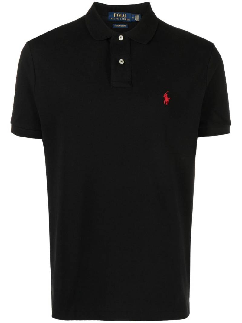 Polo Ralph Lauren Polo Pony-embroidered cotton polo shirt - Black von Polo Ralph Lauren