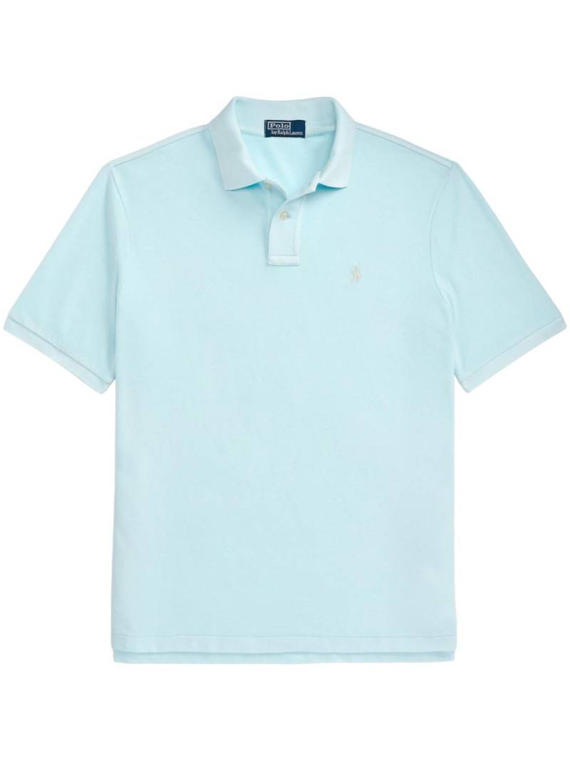 Polo Ralph Lauren Polo Pony-embroidered cotton polo shirt - Blue von Polo Ralph Lauren