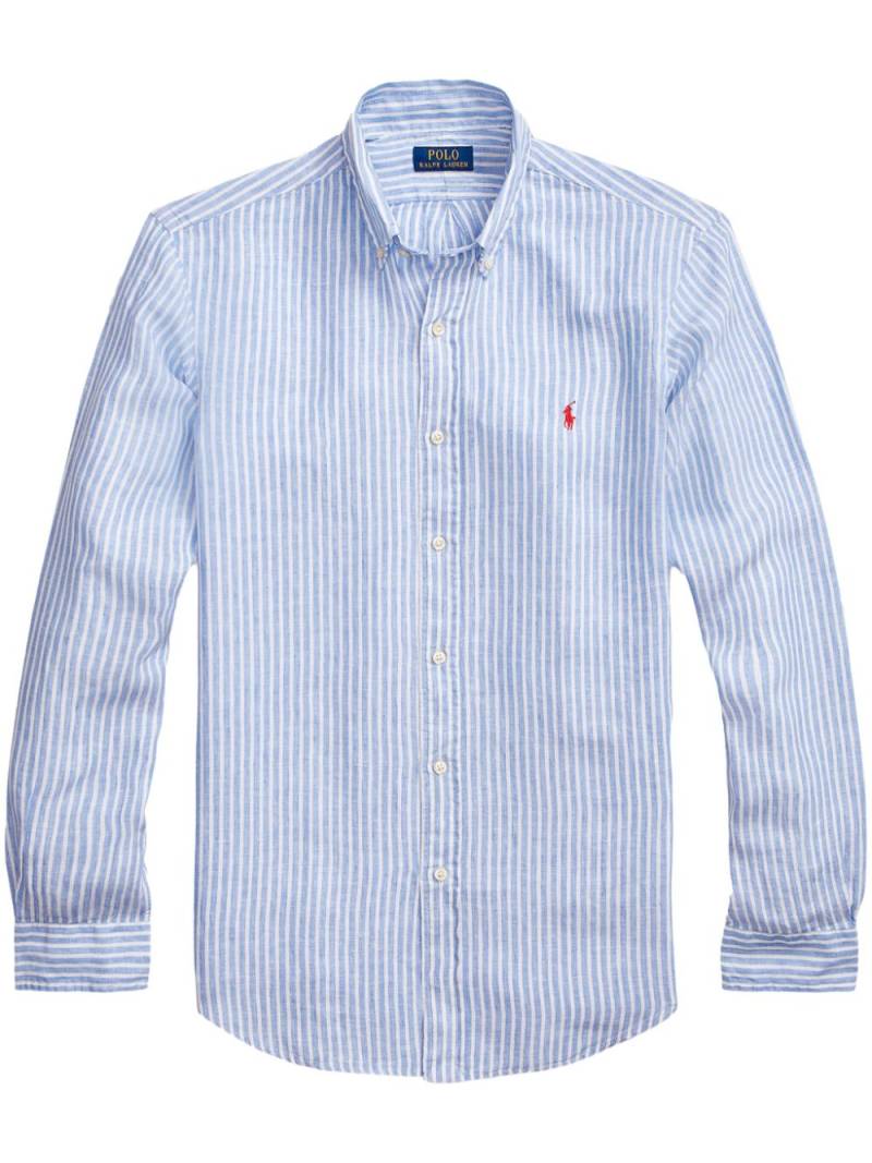 Polo Ralph Lauren Polo Pony-embroidered linen shirt - Blue von Polo Ralph Lauren