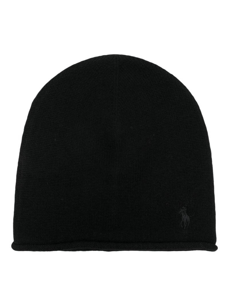 Polo Ralph Lauren Polo Pony embroidered-logo beanie - Black von Polo Ralph Lauren