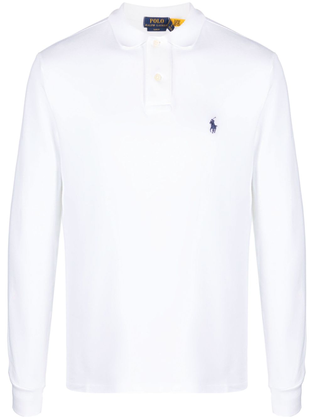 Polo Ralph Lauren Polo Pony-embroidered long-sleeve polo shirt - White von Polo Ralph Lauren