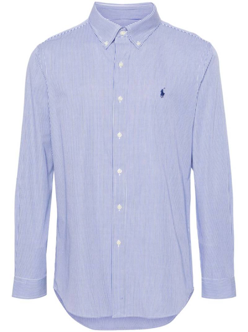 Polo Ralph Lauren Polo Pony-embroidered poplin shirt - Blue von Polo Ralph Lauren