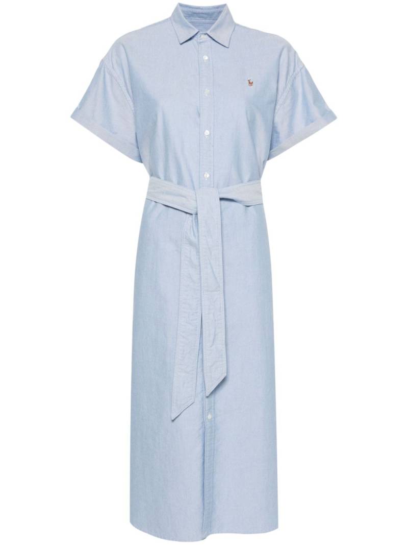 Polo Ralph Lauren Polo Pony-embroidered shirt dress - Blue von Polo Ralph Lauren