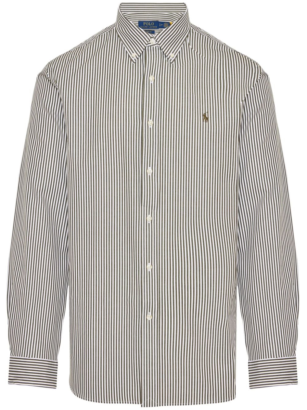 Polo Ralph Lauren Polo Pony-embroidered striped shirt - Green von Polo Ralph Lauren