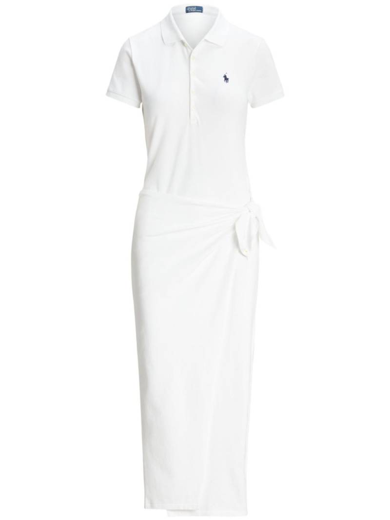 Polo Ralph Lauren Polo Pony-embroidery wrap maxi dress - White von Polo Ralph Lauren