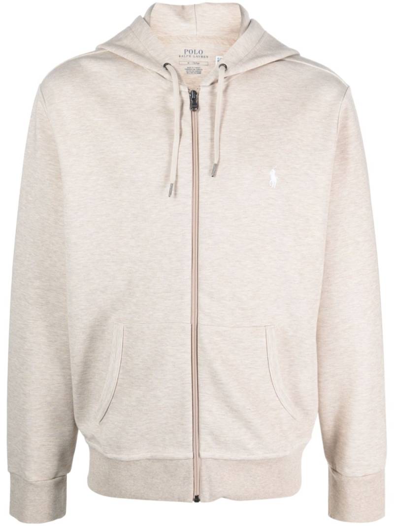 Polo Ralph Lauren Polo Pony jersey zip-up hoodie - Neutrals von Polo Ralph Lauren