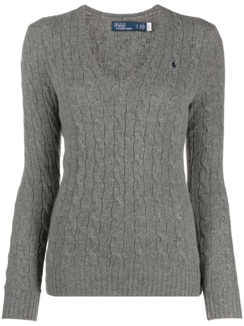 Polo Ralph Lauren Polo Pony-motif cable-knit jumper - Grey von Polo Ralph Lauren