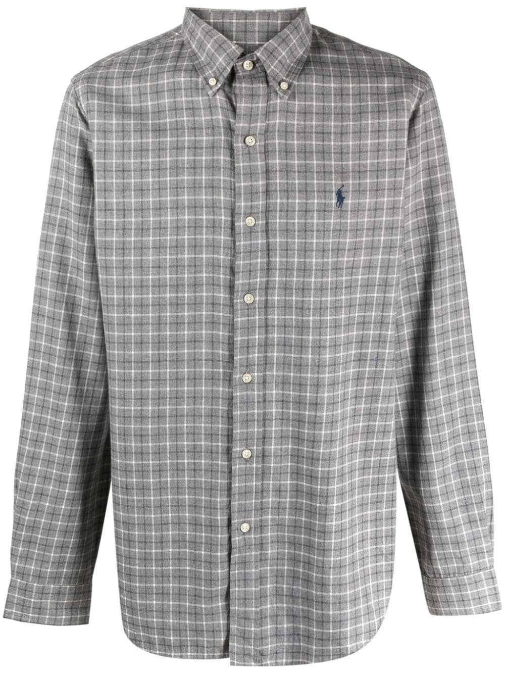 Polo Ralph Lauren Polo Pony-motif checked cotton shirt - Grey von Polo Ralph Lauren