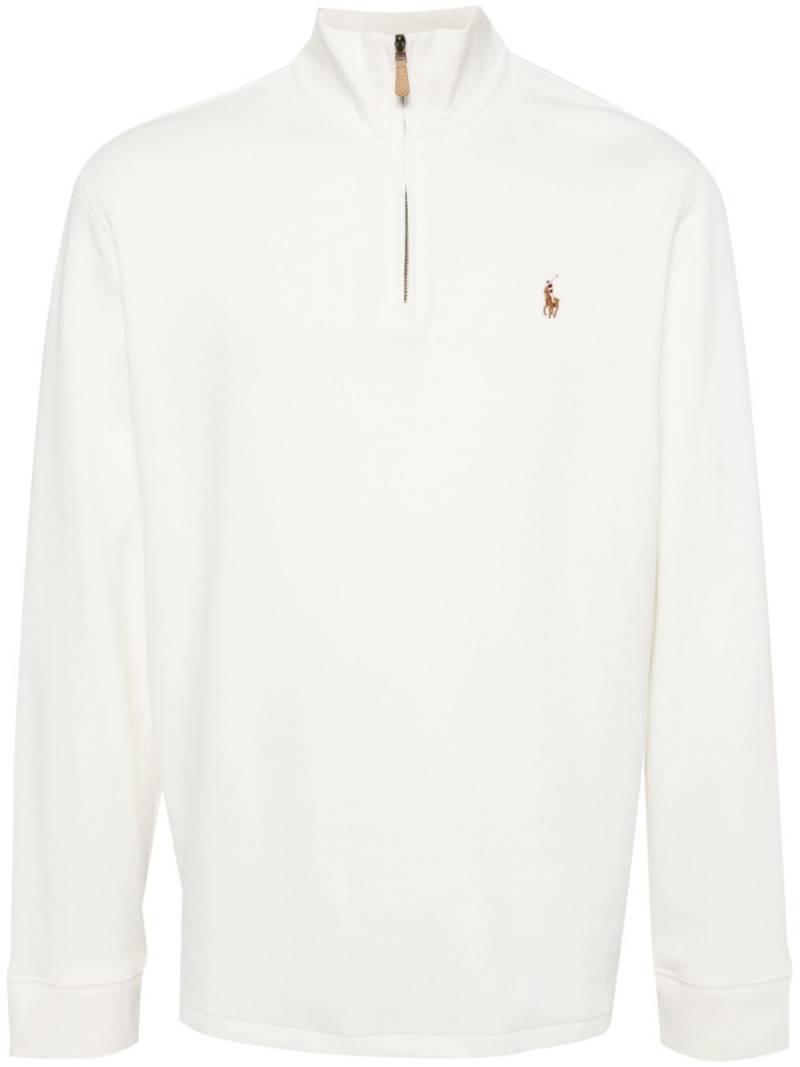 Polo Ralph Lauren Polo-Pony-motif half-zip sweatshirt - Neutrals von Polo Ralph Lauren