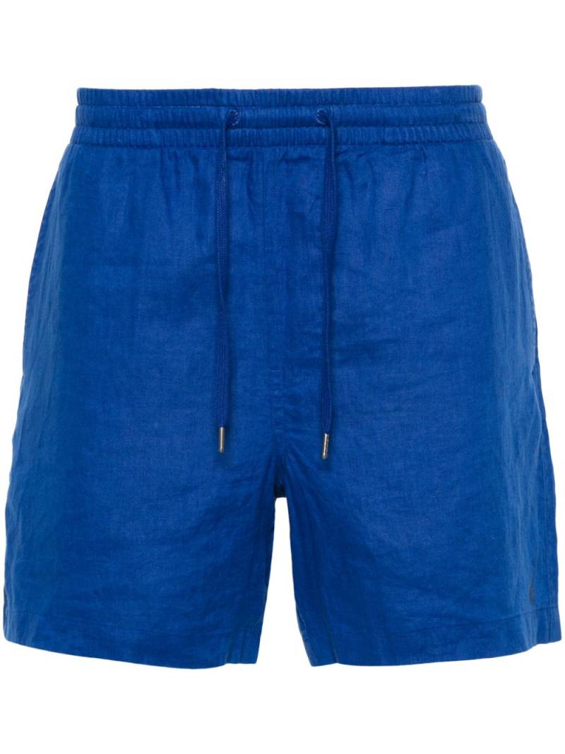 Polo Ralph Lauren Polo Pony-motif linen shorts - Blue von Polo Ralph Lauren