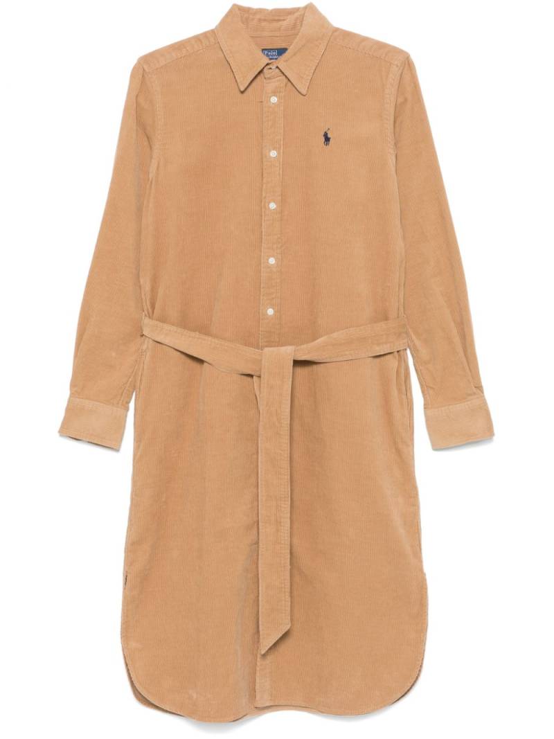 Polo Ralph Lauren Polo Pony-motif midi dress - Neutrals von Polo Ralph Lauren