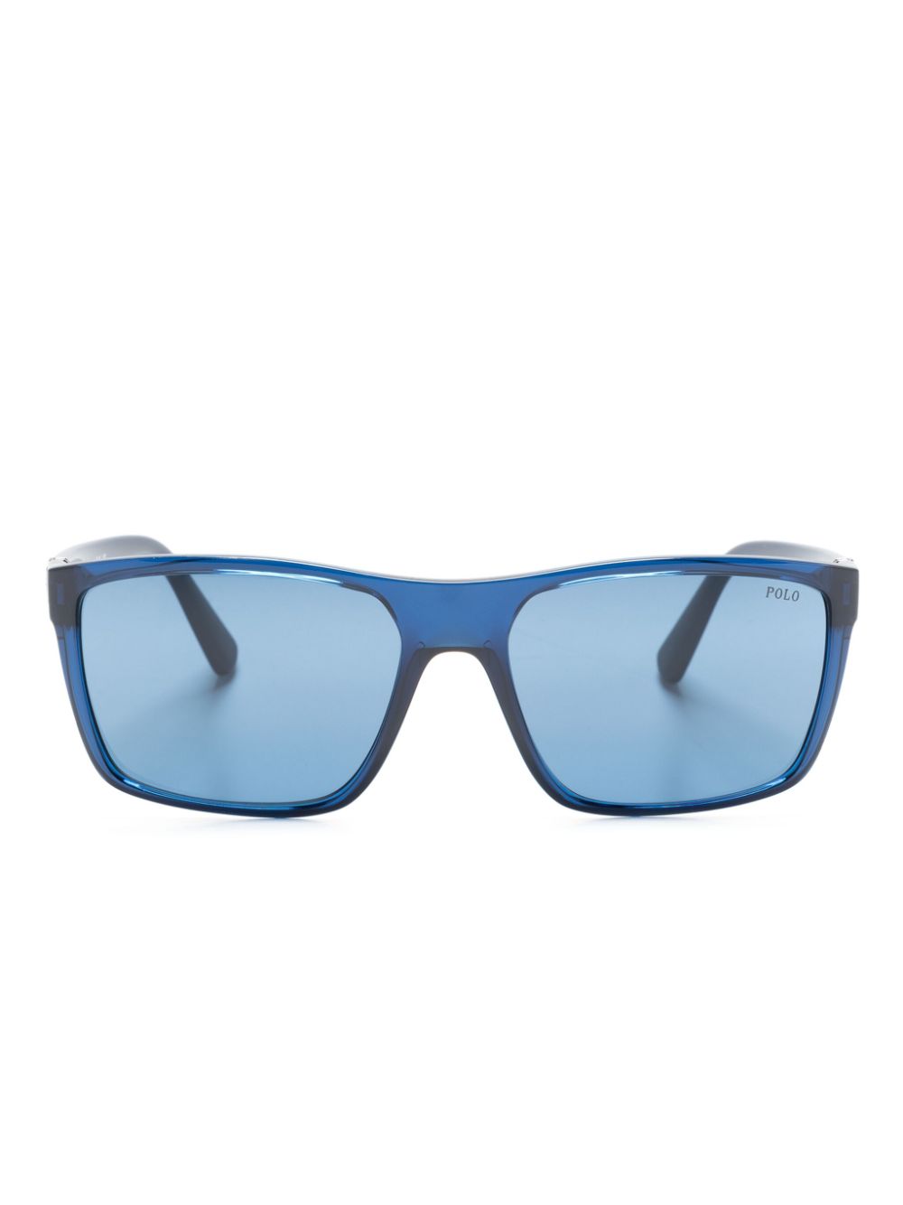 Polo Ralph Lauren Polo Pony-plaque rectangle-frame sunglasses - Blue von Polo Ralph Lauren