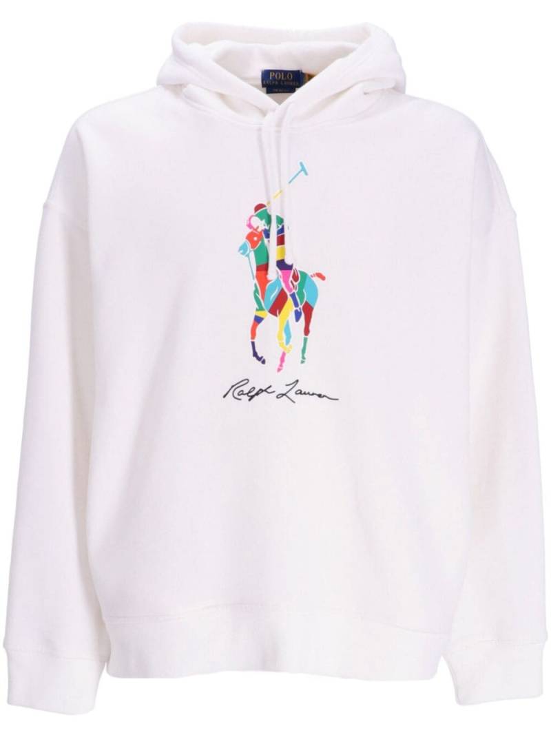 Polo Ralph Lauren Polo Pony-print jersey hoodie - White von Polo Ralph Lauren