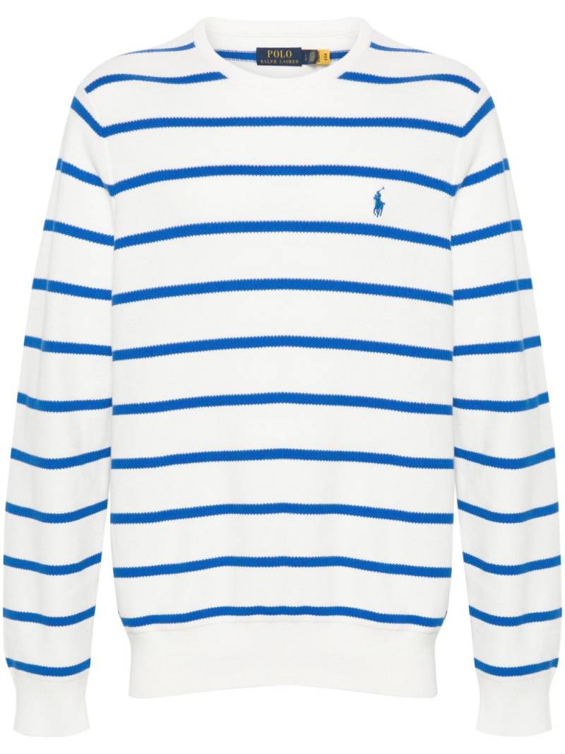 Polo Ralph Lauren Polo Pony striped jumper - White von Polo Ralph Lauren